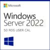 Pacote 50 User CALs Windows Server 2022 - Licença Original + Nota Fiscal - Com Garantia
